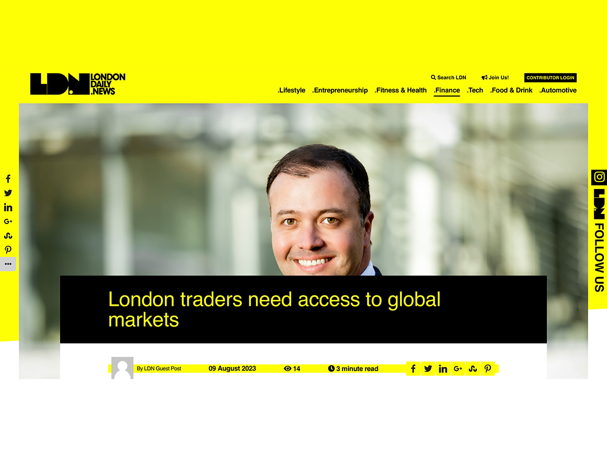 TNS' Jeff Mezger shares advice for city traders in his latest article penned for London Daily News.