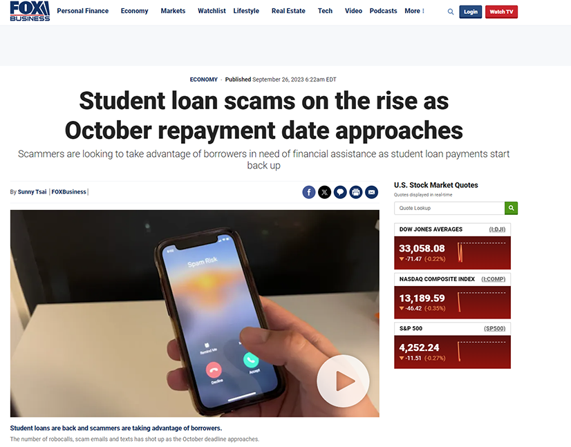 Student loan scams on the rise as October repayment date approaches
