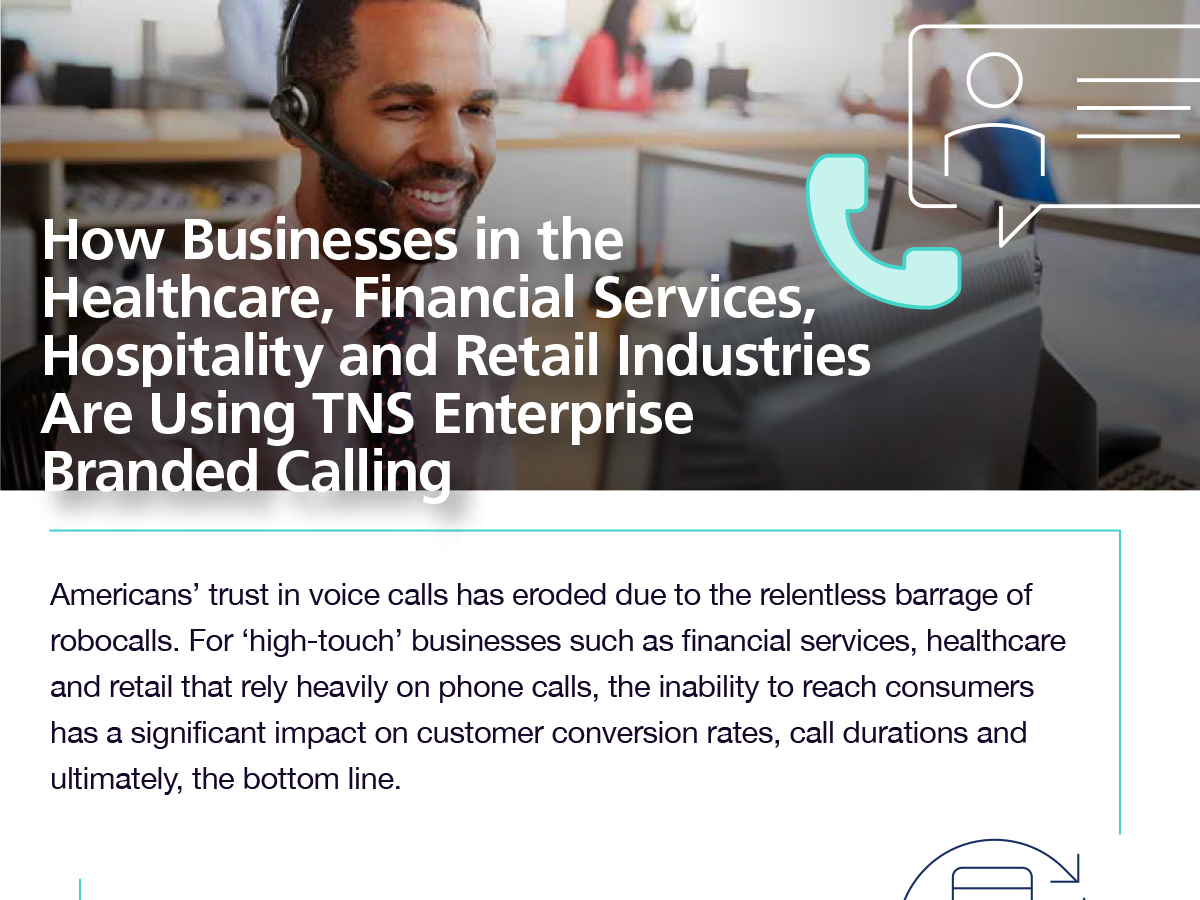 How Businesses in the Healthcare, Financial Services, Hospitality and Retail Industries Are Using TNS Enterprise Branded Calling