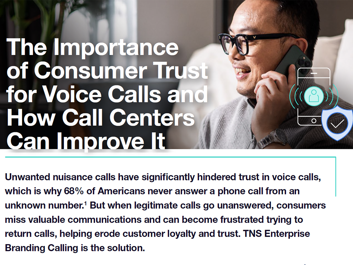 The Importance of Consumer Trust for Voice Calls, Infographic