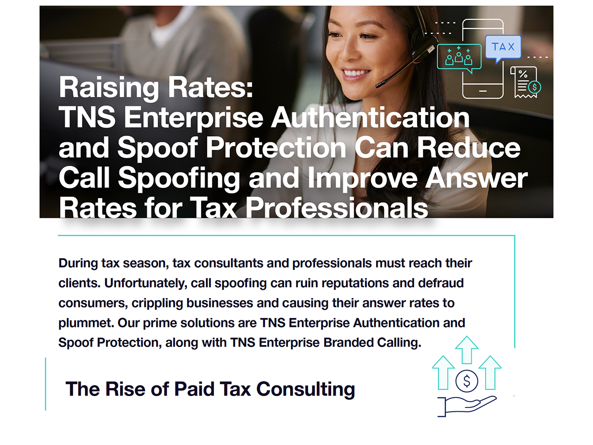 TNS Can Reduce Call Spoofing for Tax Professionals, Infographic