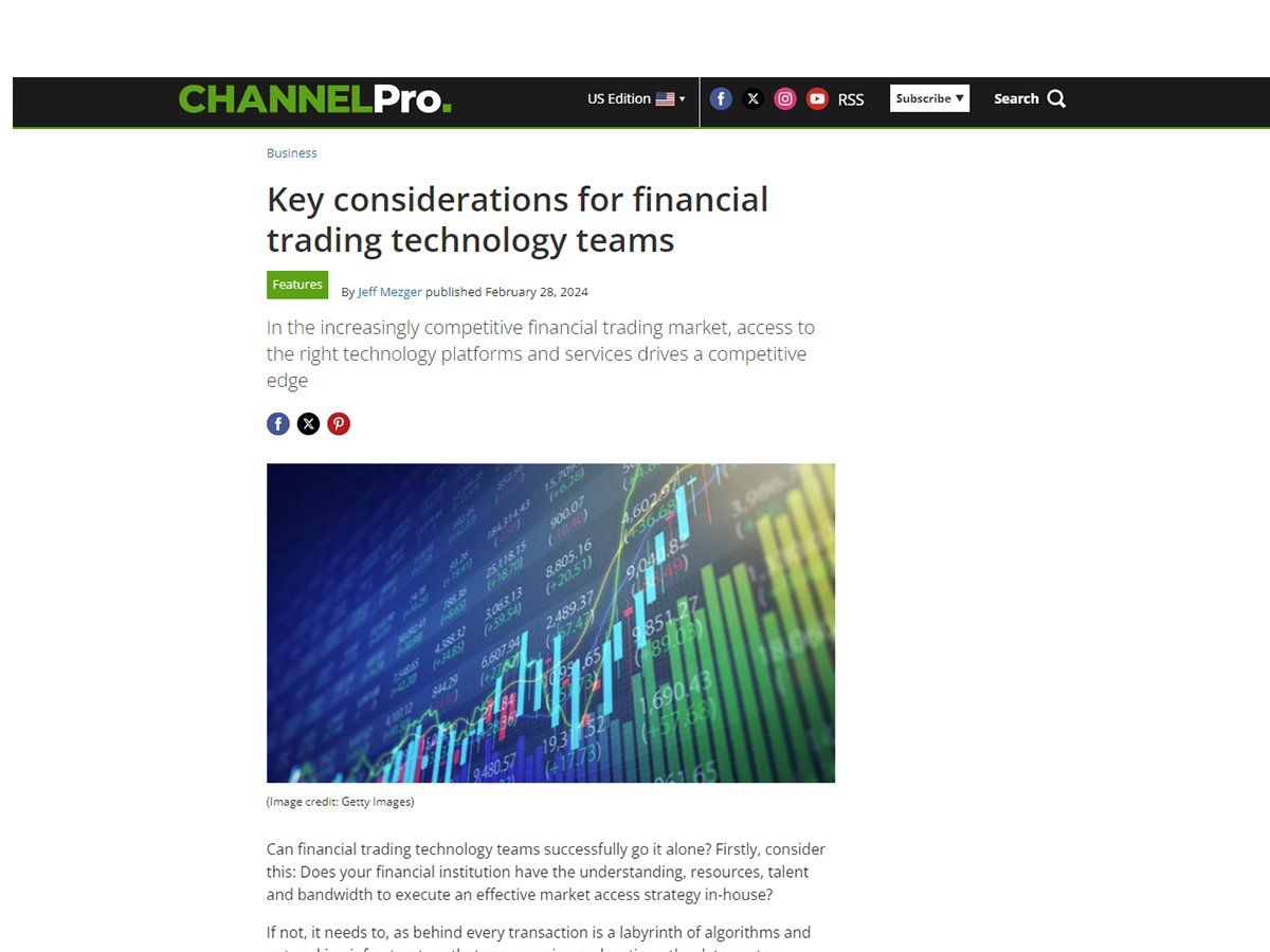 TNS' Jeff Mezger discusses key considerations for financial trading success in IT Pro.