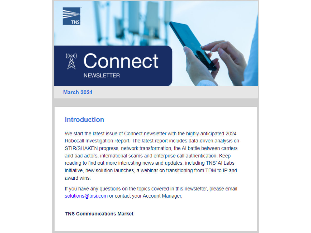 Connect Newsletter Issue 18 - March 2024 Carrier Edition